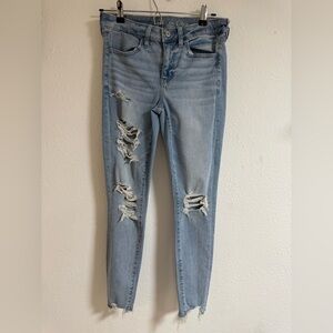 Distressed Light Blue Women's Jeans